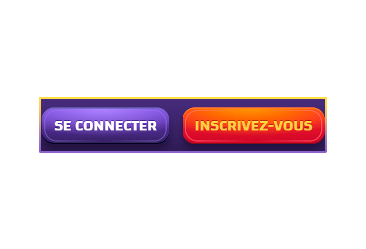 Bouton de connexion et d'enregistrement de compte