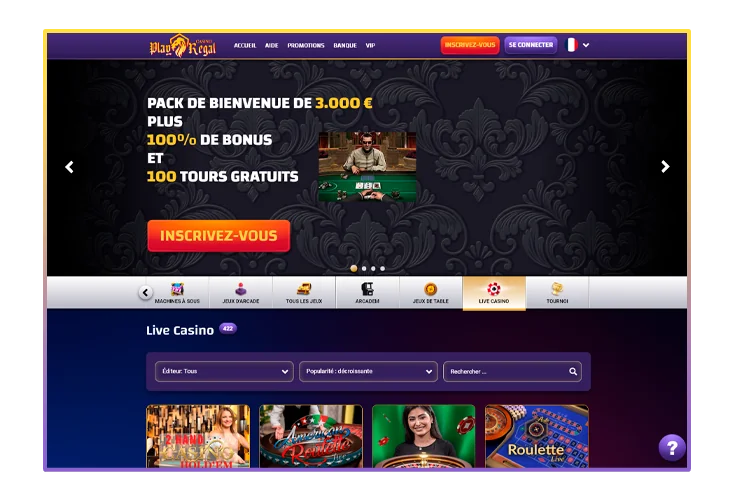 Page d'accueil du site