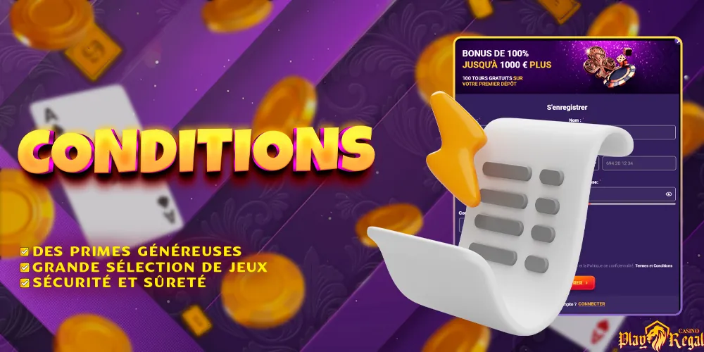 Conditions d'inscription au compte