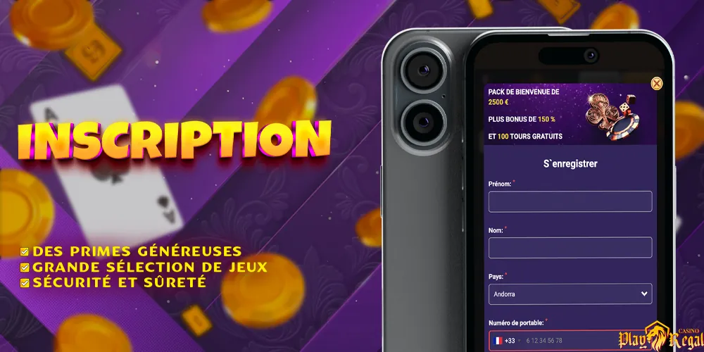 Création d'un nouveau compte dans l'application